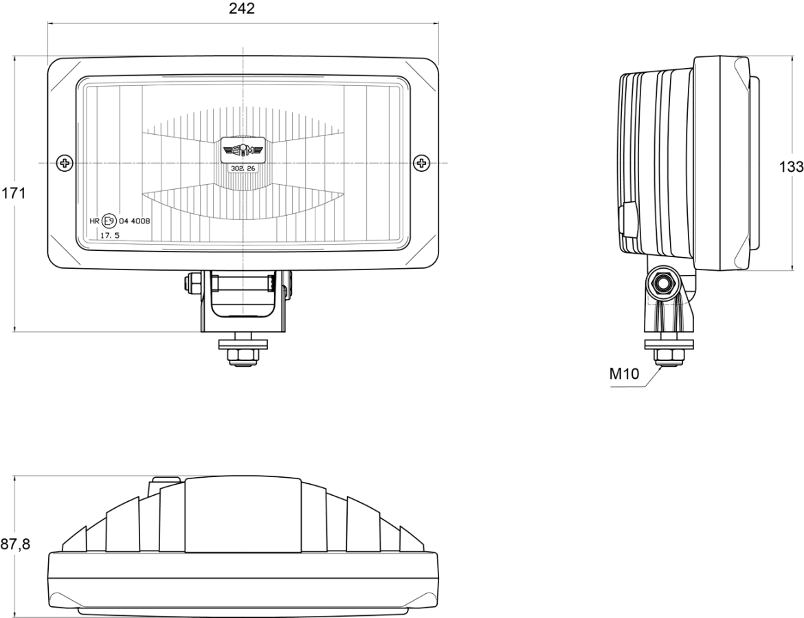 Sim halogeen rechthoekige verstraler