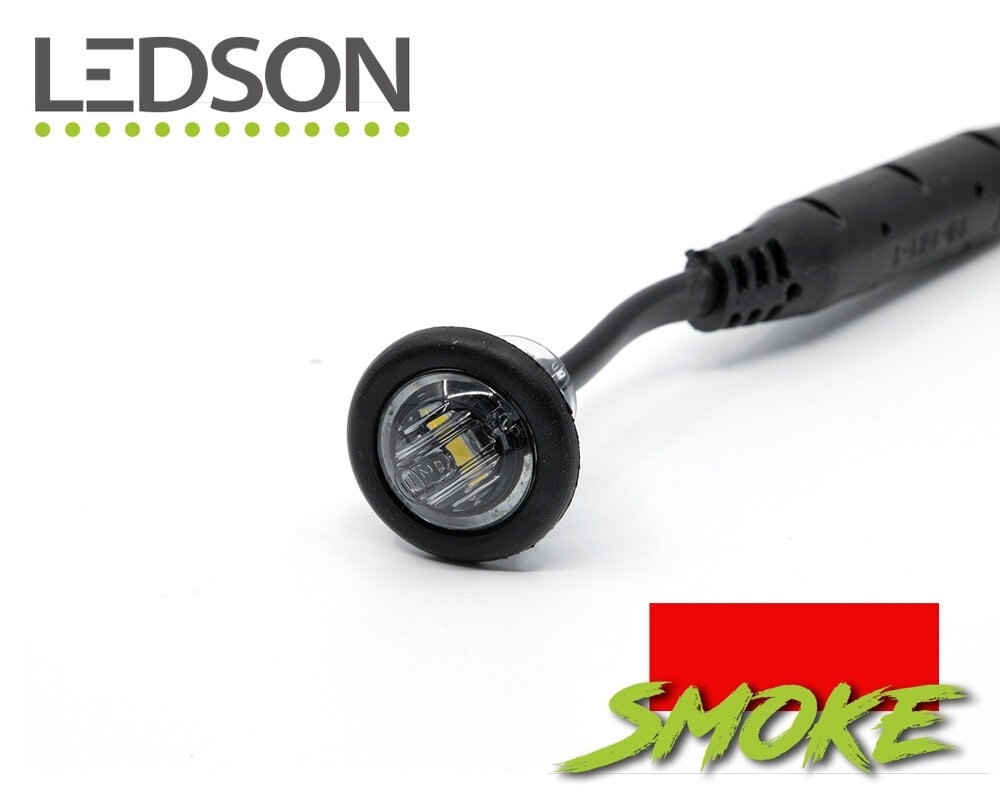 Ledson smoke inbouwlamp rond 28mm - wit, oranje & rood