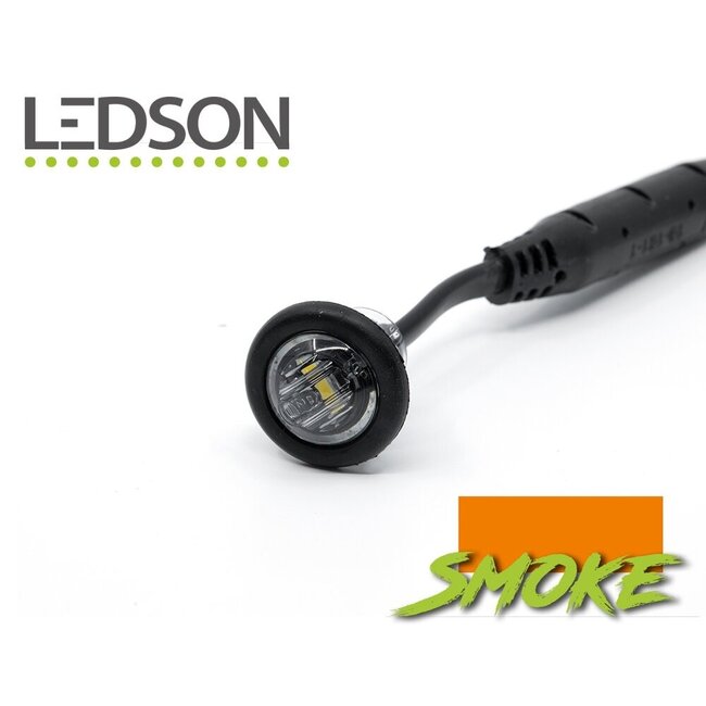 Ledson smoke inbouwlamp rond 28mm - wit, oranje & rood