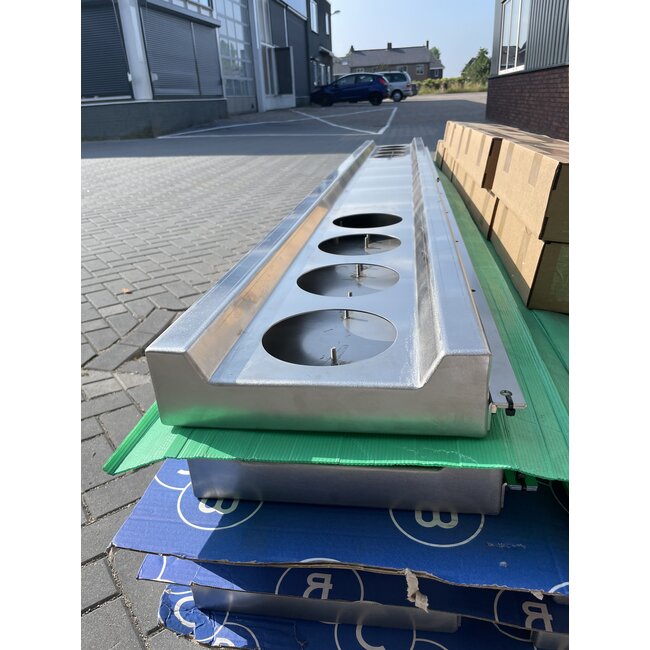 GIS achterbumper ronde hamburger lampgaten (RVS)