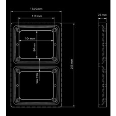 Strands Strands slim taillight Dubbel Frame voor LED achterlichten