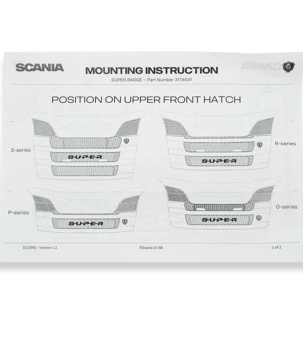 SUPER bordje nieuw type