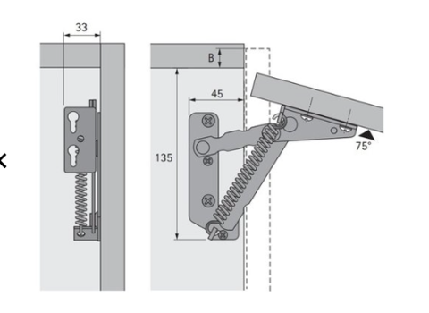 Tankklep scharnier (set)