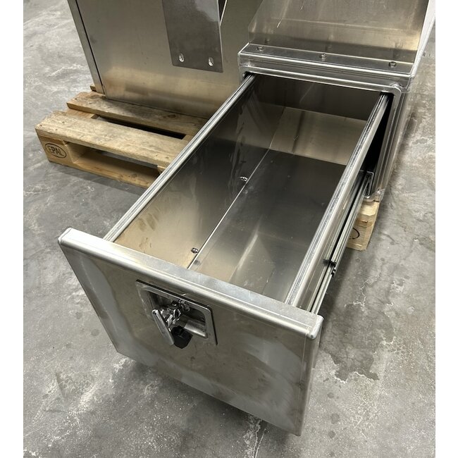 Aluminum storage box with sliding drawer DAF XG and XG+