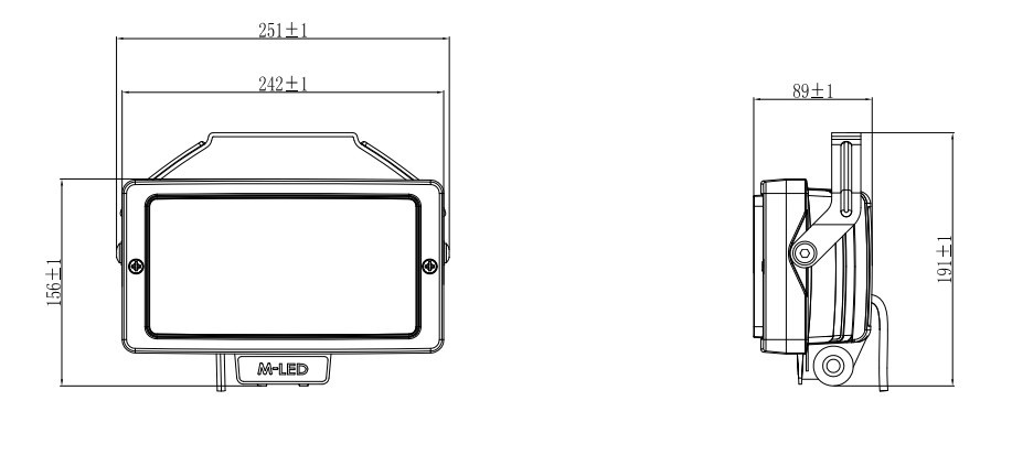 M-LED Classic 220 verstraler met dual color positielicht