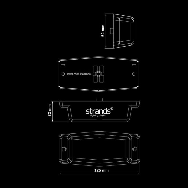 Strands IZELED Black Bullet double burner (dark lens)