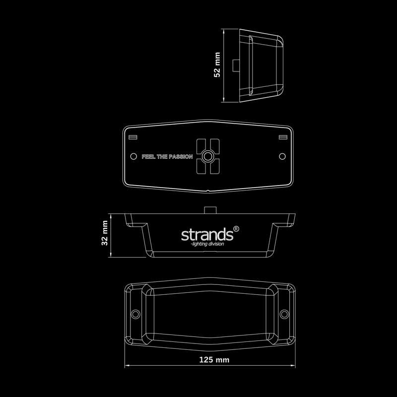 Strands IZELED Black Bullet double burner (dark lens)
