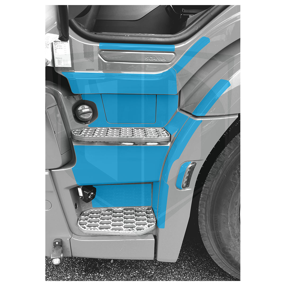 Clear Defend Entry step PPF Scania NG P-series
