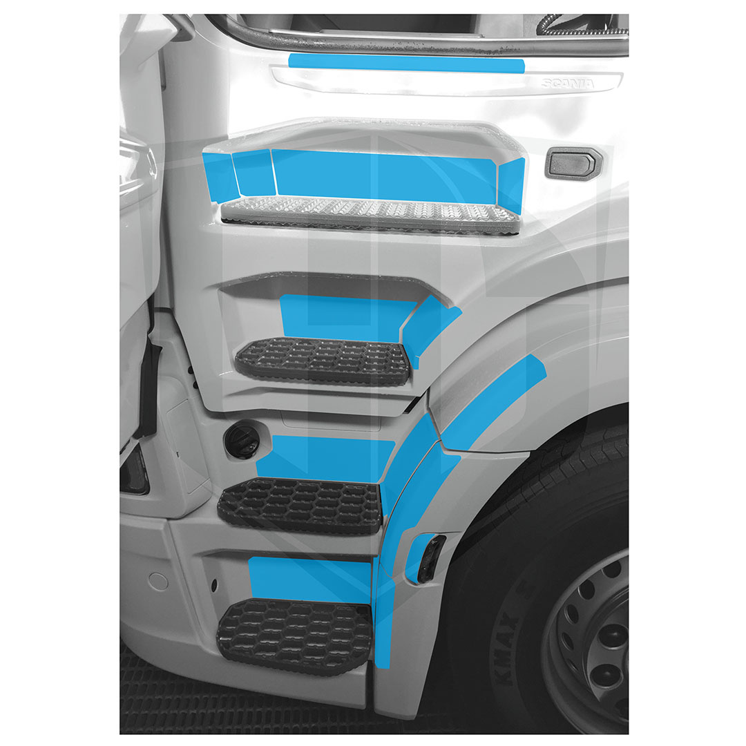 Clear Defend Entry step PPF Scania NG S-series