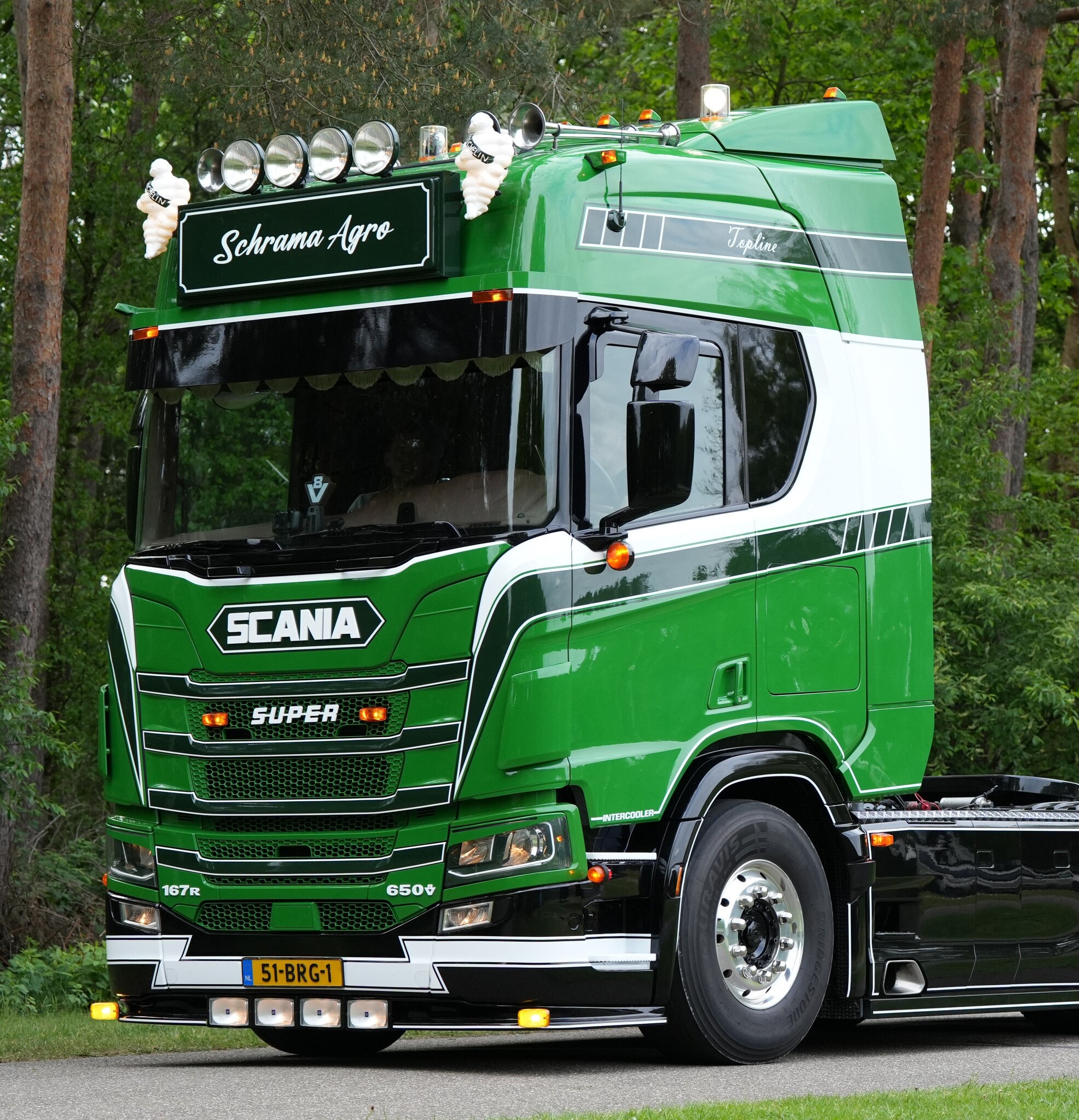 Toplamp lens Scania 2-serie oranje