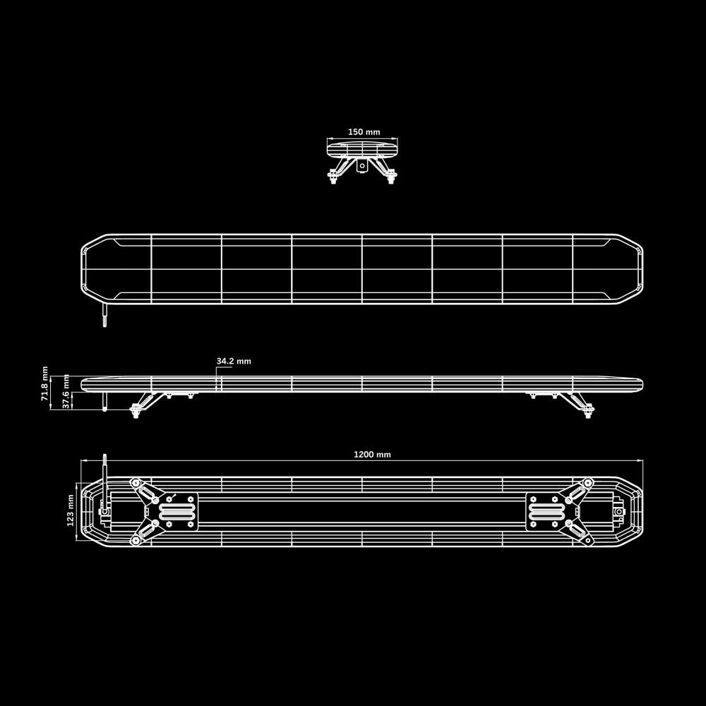 Skylord SKYN1 EXP Zwaailampbalk 1200mm