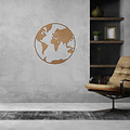 Casa Sentir Wanddecoratie - Wereldbol - Naturel