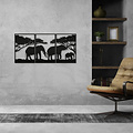Casa Sentir Wanddecoratie - Drieluik Afrika - Zwart