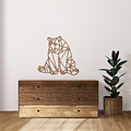 Casa Sentir Wanddecoratie - Geometrische luie beer - Naturel