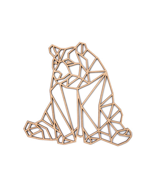 Casa Sentir Wanddecoratie - Geometrische luie beer - Naturel