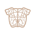 Casa Sentir Wanddecoratie - Geometrische Engelse Bulldog - Naturel