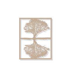 Wanddecoratie- Boomframe - Naturel