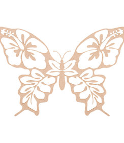 Wanddecoratie - Vlinder Flower - Naturel