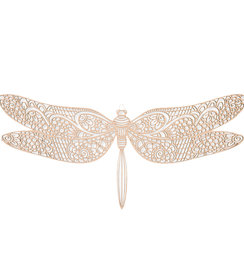 Wanddecoratie - Libelle - Naturel