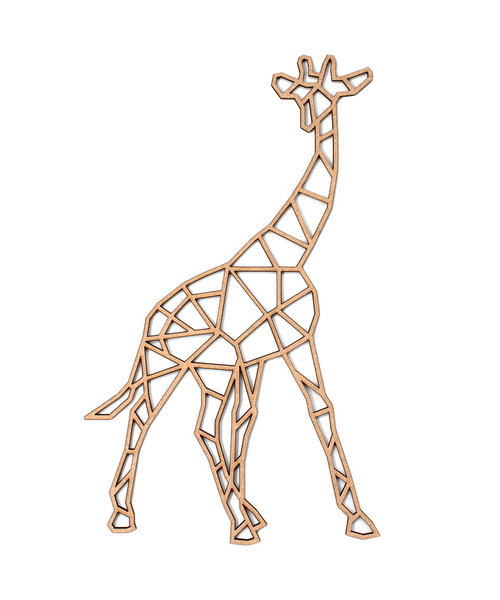 Casa Sentir Wanddecoratie - Geometrische Giraffe - Naturel