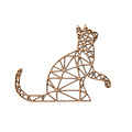 Casa Sentir Wanddecoratie- Geometrische kat - Naturel
