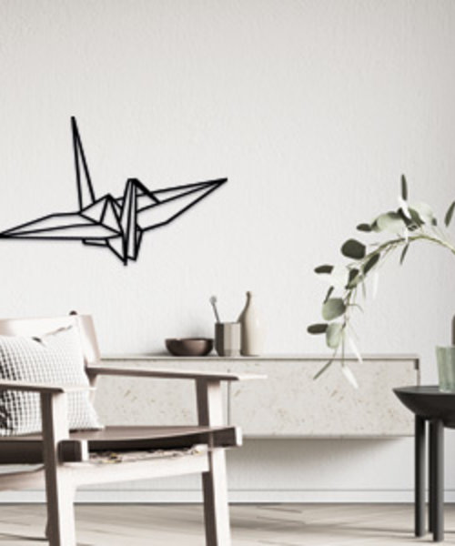Casa Sentir Wanddecoratie - Origami - Kraanvogel