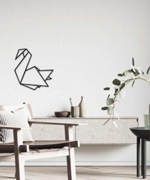 Casa Sentir Wanddecoratie - Origami - Zwaan