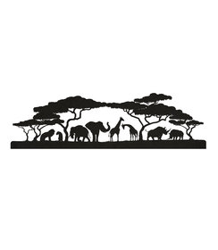 Wanddecoratie - Safari - Zwart