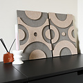 Casa Sentir Wanddecoratie Felto Hex - Taupe&Sand