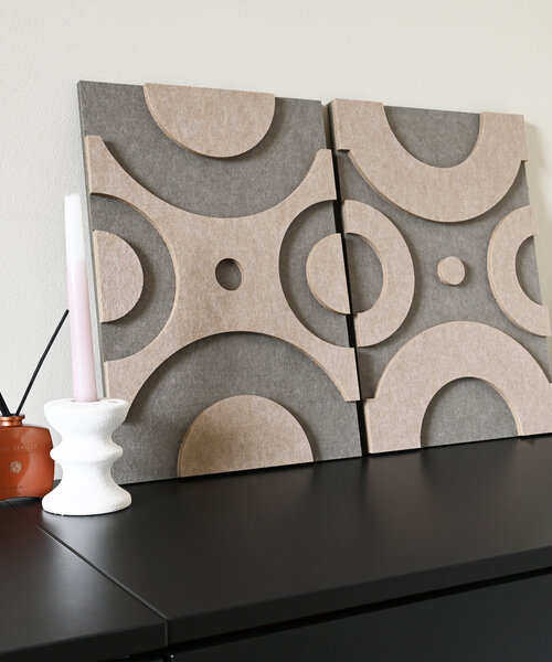 Casa Sentir Wanddecoratie Felto Hex - Taupe&Sand