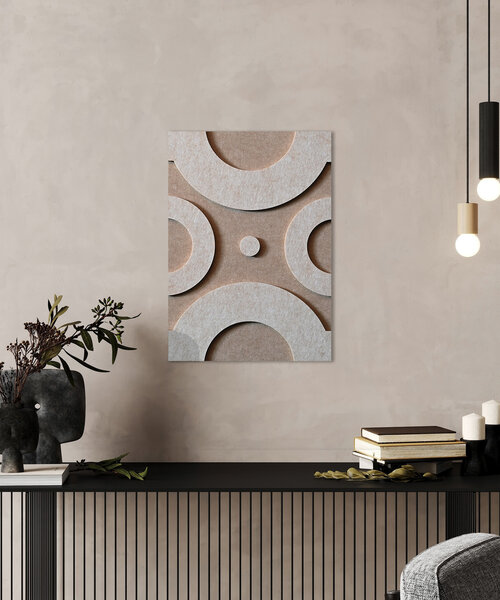 Casa Sentir Wanddecoratie Felto Hex - Sand&White