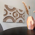 Casa Sentir Wanddecoratie Felto Hex - Sand&White