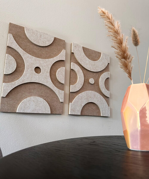 Casa Sentir Wanddecoratie Felto Hex - Sand&White