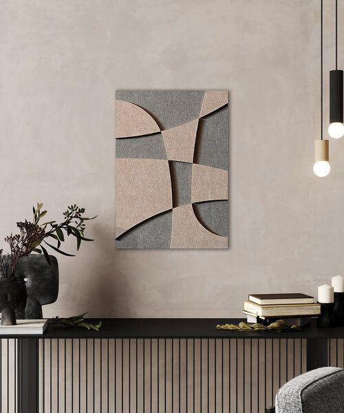 Casa Sentir Wanddecoratie Felto Cross - Taupe&Sand