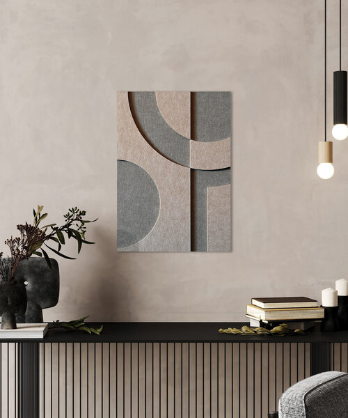 Casa Sentir Wanddecoratie Felto Octo - Taupe&Sand