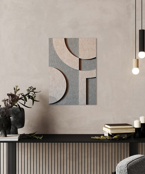 Casa Sentir Wanddecoratie Felto Octa - Taupe&Sand