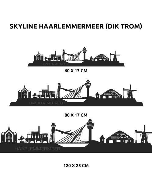 Casa Sentir Wandecoratie - Skyline Haarlemmermeer - Dik Trom - Naturel