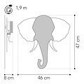 Van Tjalle en Jasper Dieren muurlamp - Olifant