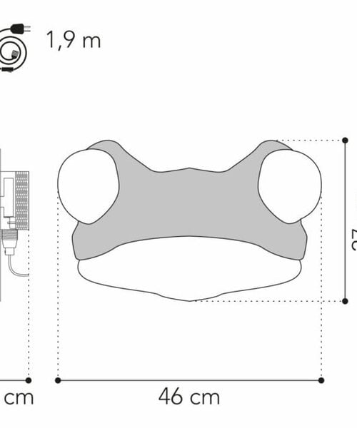 Van Tjalle en Jasper Dieren muurlamp - Kikker