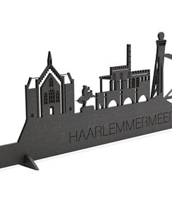 Wandecoratie - Skyline Haarlemmermeer - Dik Trom - Zwart