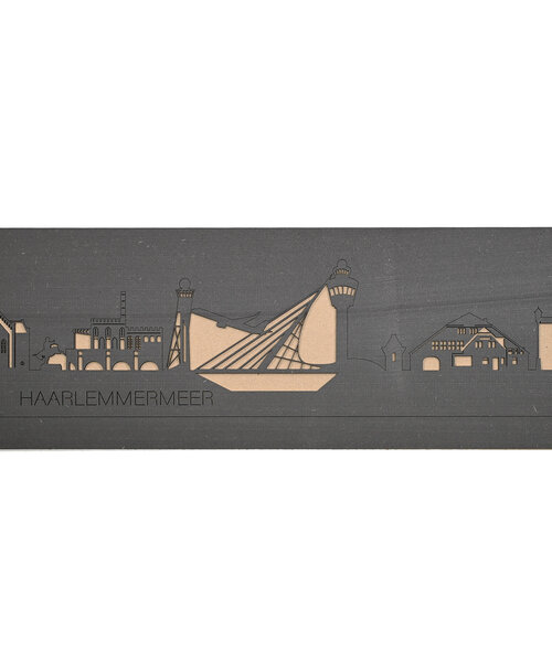 Casa Sentir Wandecoratie - Skyline Haarlemmermeer - Dik Trom - Zwart