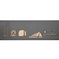 Casa Sentir Wandecoratie - Skyline Rotterdam - Zwart