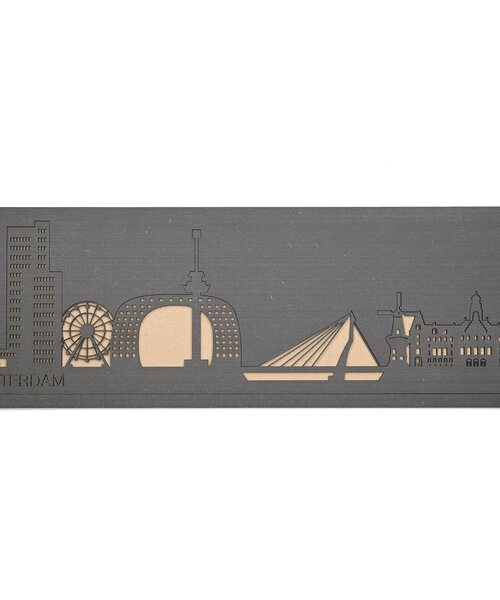 Casa Sentir Wandecoratie - Skyline Rotterdam - Zwart