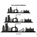 Casa Sentir Wandecoratie - Skyline Rotterdam - Zwart