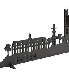 Wandecoratie - Skyline Haarlem - Zwart