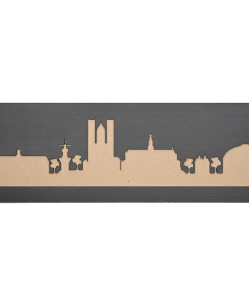 Casa Sentir Wandecoratie - Skyline Haarlem - Zwart