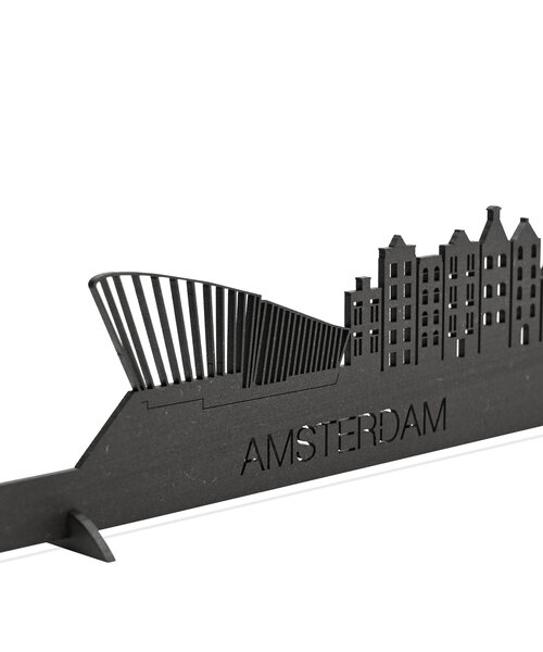 Casa Sentir Wandecoratie - Skyline Amsterdam - Zwart