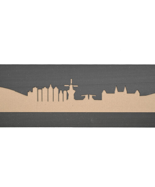 Casa Sentir Wandecoratie - Skyline Amsterdam - Zwart