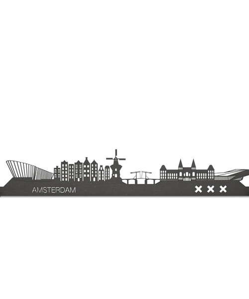Casa Sentir Wandecoratie - Skyline Amsterdam - Zwart