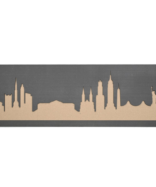 Casa Sentir Wanddecoratie - Skyline New York City - Zwart